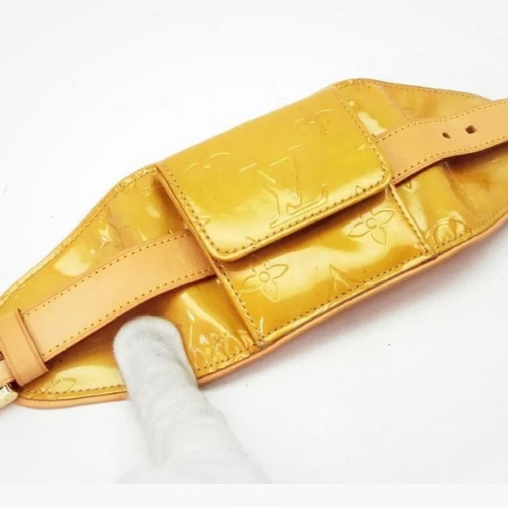 Louis Vuitton Yellow Patent Monogram Waist Belt Bag